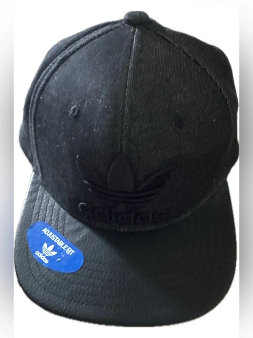 Adidas Black Trefoil Flat-Brim Snapback Hat